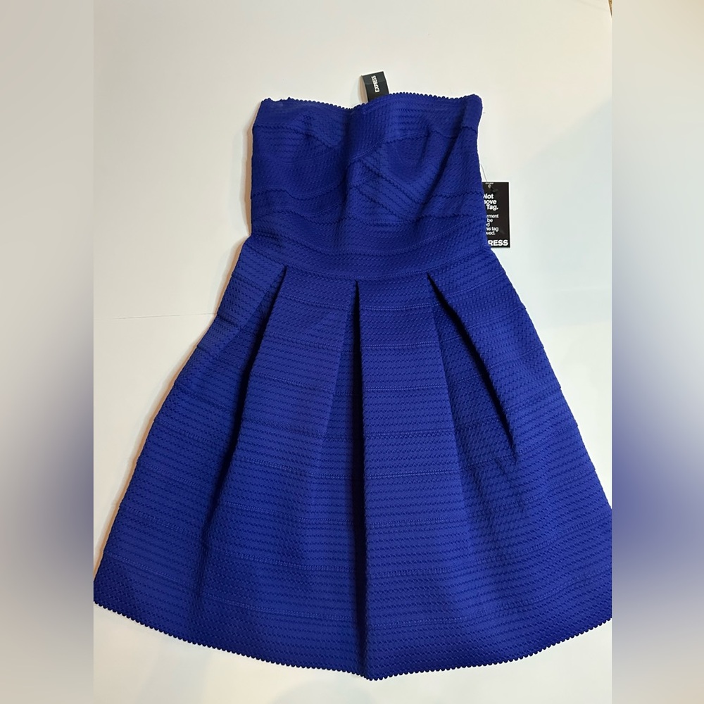 Express Royal Blue Textured Dress